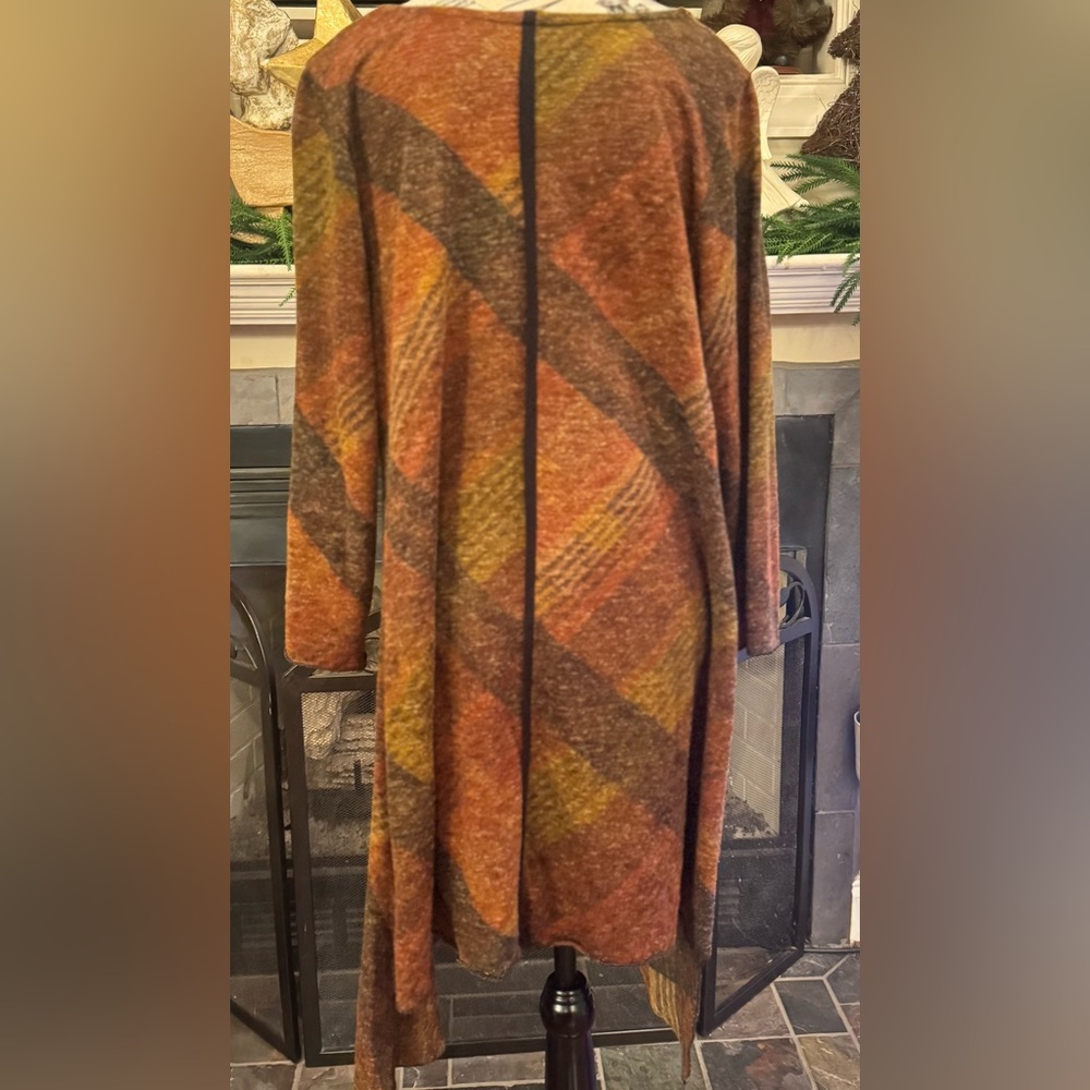 Lee Andersen Vintage Wool Blend Tunic Plaid Tartan Asymmetrical Art to Wear Med - Picture 4 of 10